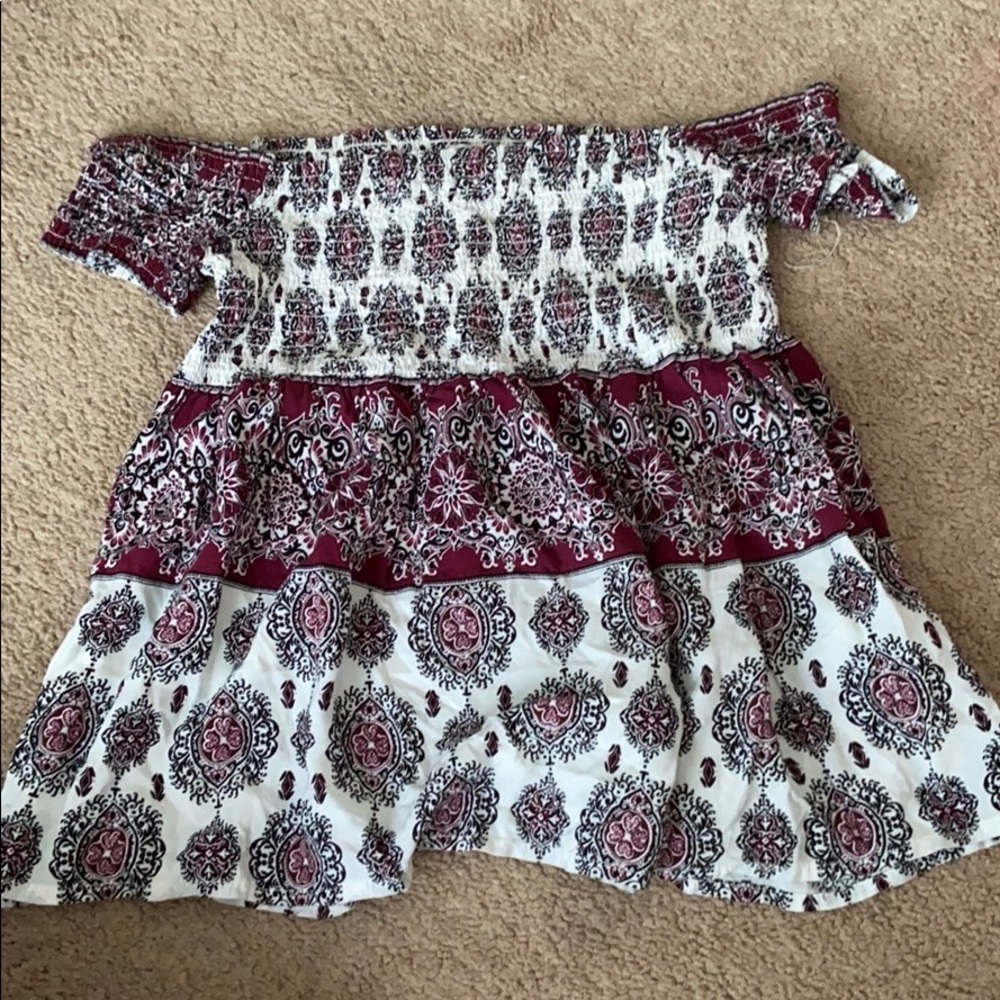 off the shoulder baby doll shirt